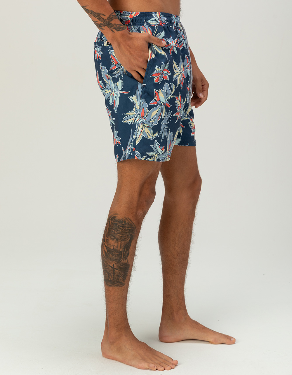 RIP CURL Daily Floral Mens Swim Trunks - NAVY COMBO