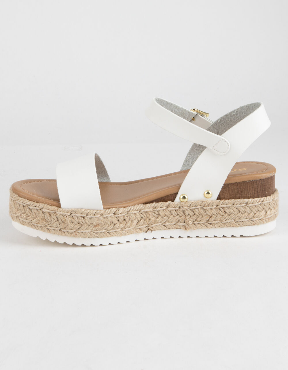 SODA Clip Espadrille White Womens Flatform Sandals - WHITE | Tillys