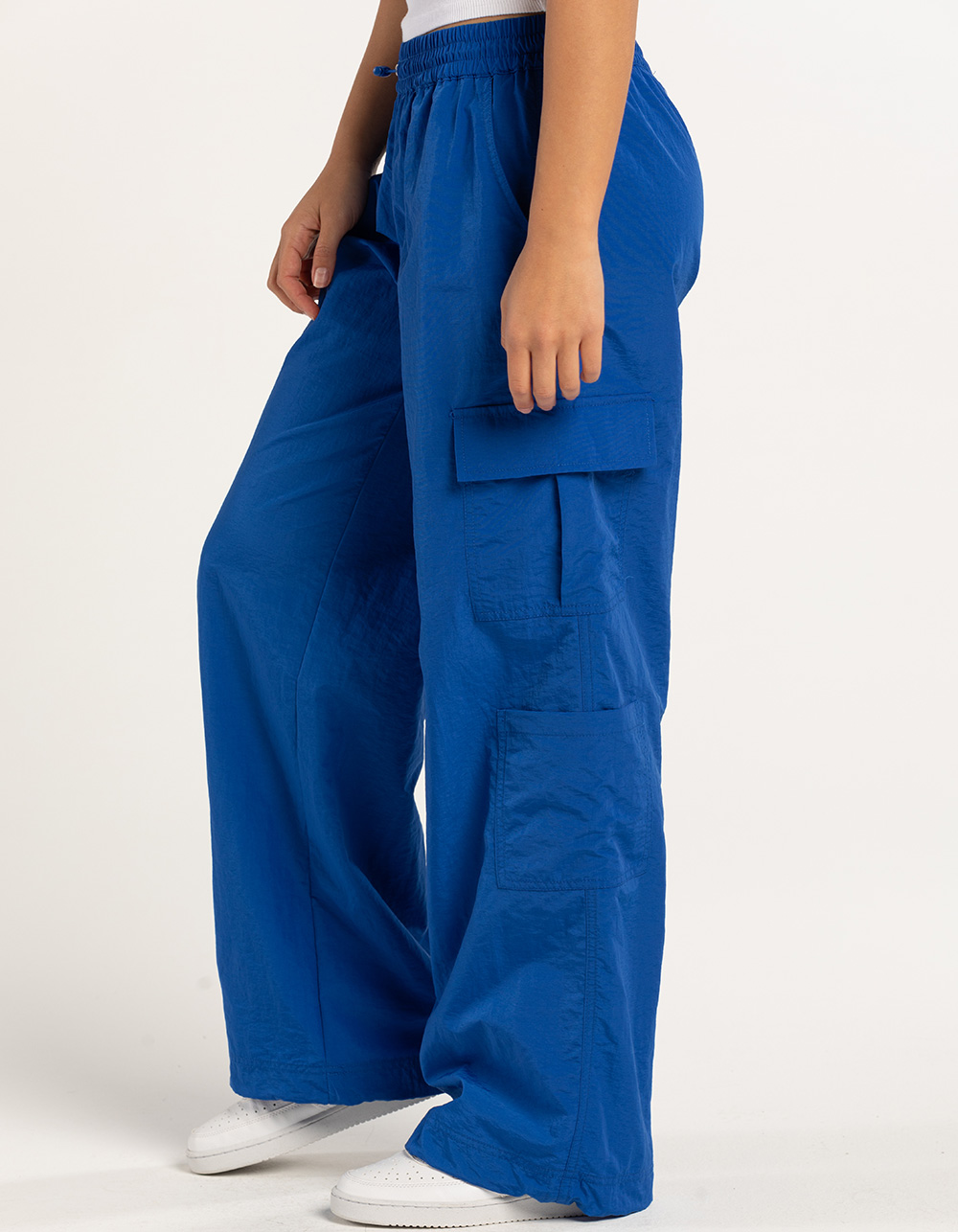 FULL TILT Low Rise Nylon Flight Womens Cargo Pants - BLUE
