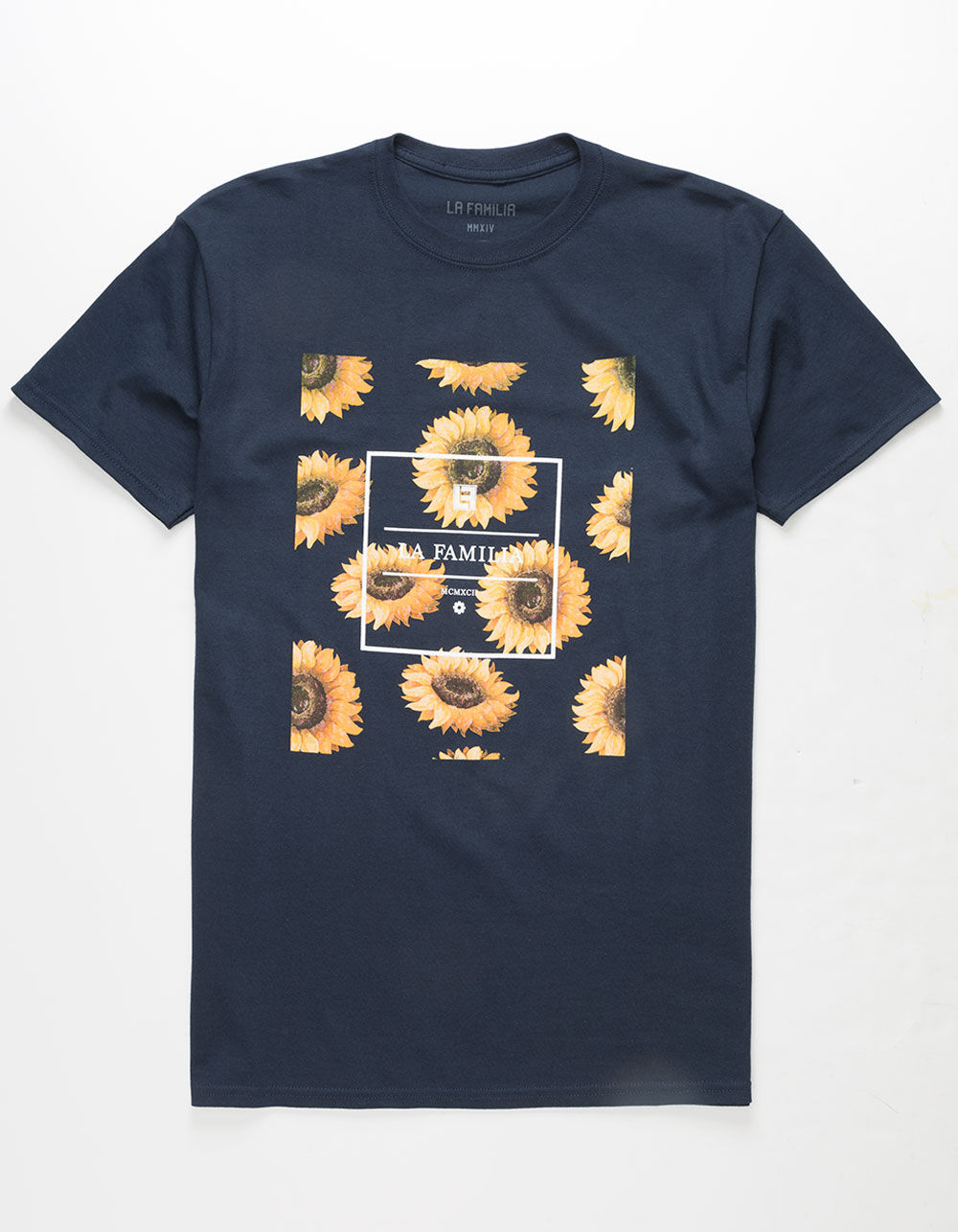 LA FAMILIA Sunflower Burst Navy Mens T-Shirt - NAVY | Tillys