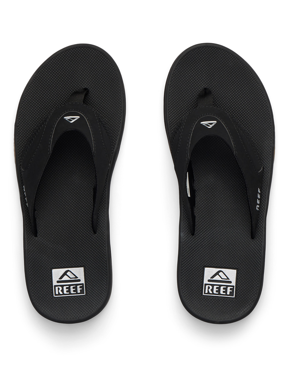 REEF Fanning Mens Flip Flops - BLKGR
