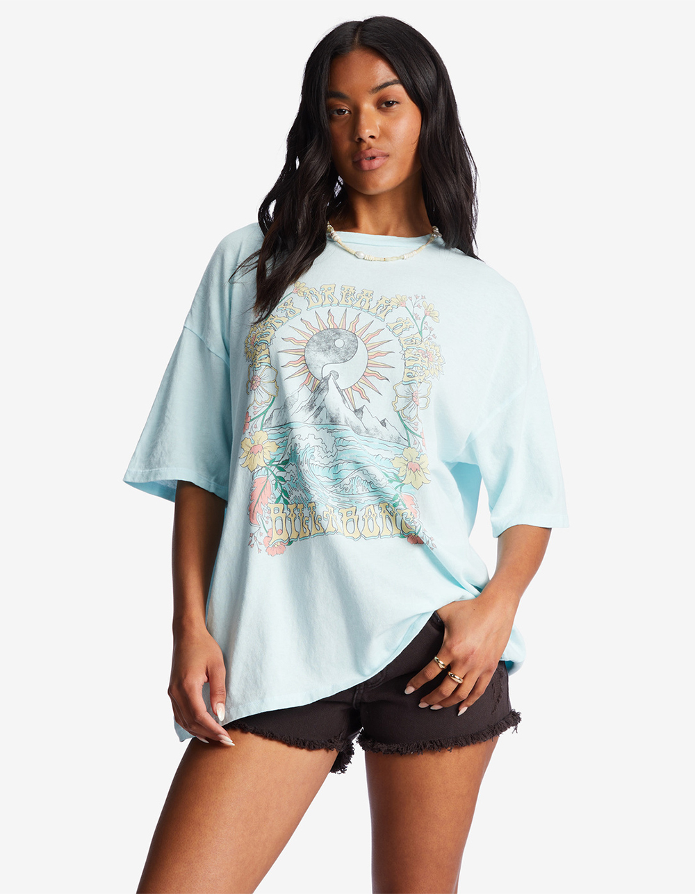 BILLABONG In The Clouds Womens Oversized Tee