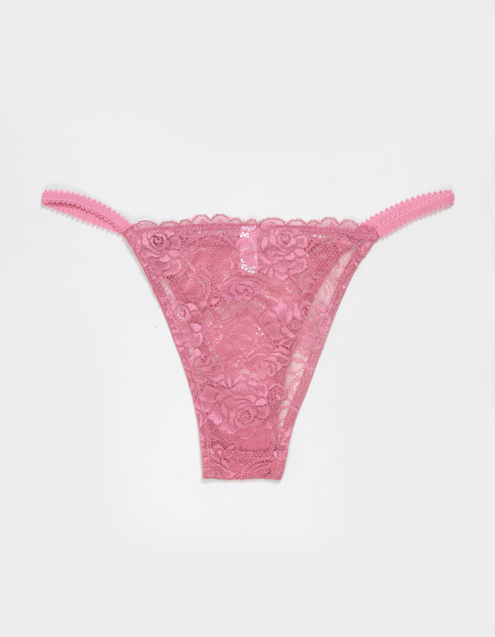FULL TILT Floral Allover Lace Cheeky Panties - DUSTY PINK