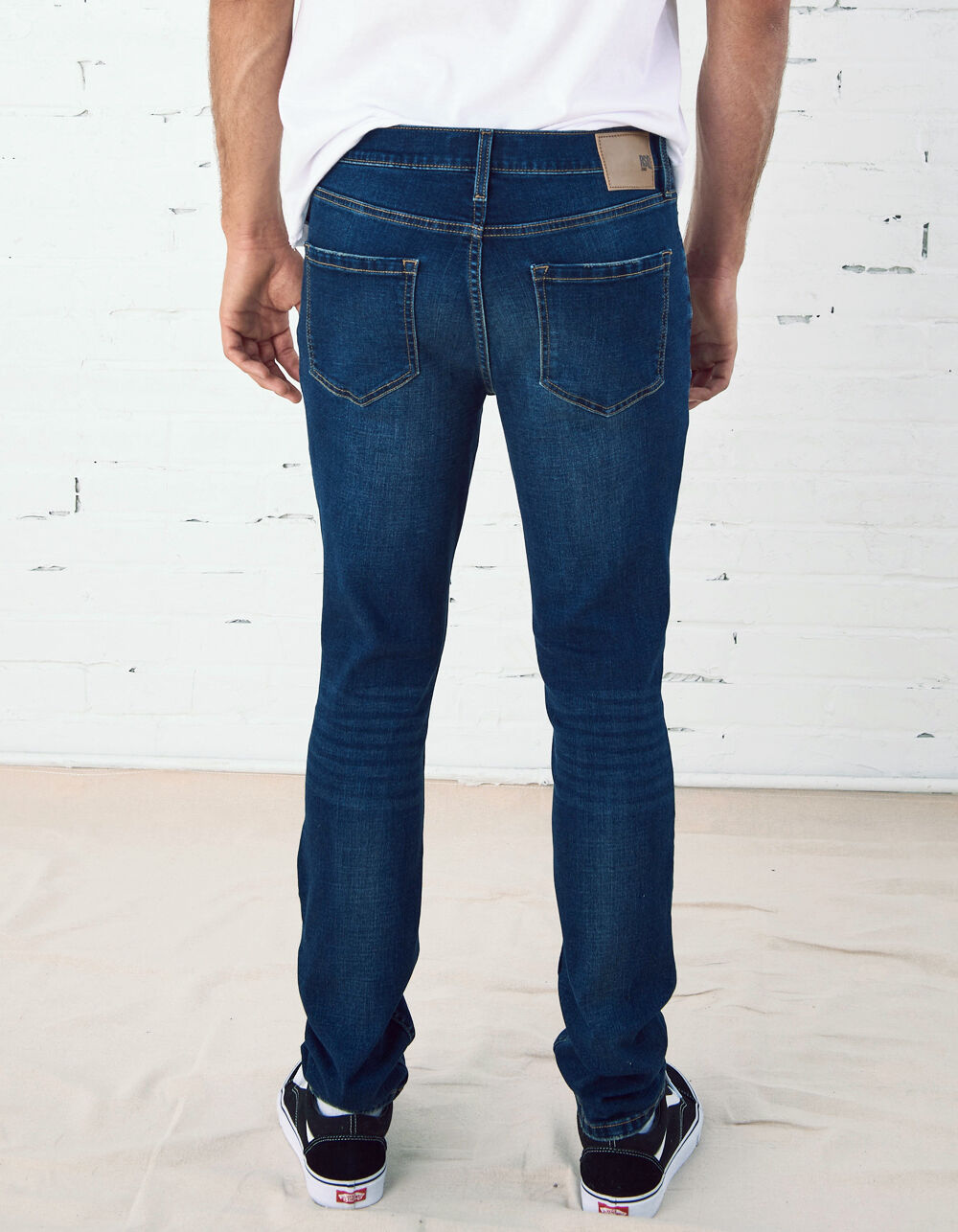 RSQ Mens Super Skinny Dark Vintage Destroyed Jeans - DARK VINTAGE ...