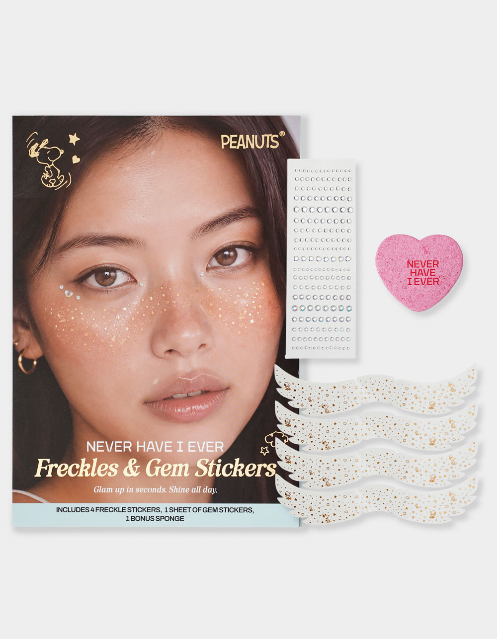 NEVER HAVE I EVER Peanuts Freckles & Gem Stickers - GOLD