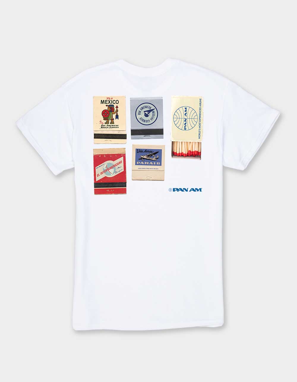 PAN AM Destination Matches Unisex Tee - WHITE