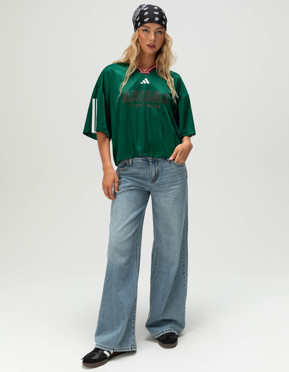 ADIDAS Tiro Nations Pack Womens Boyfriend Tee - DK GREEN