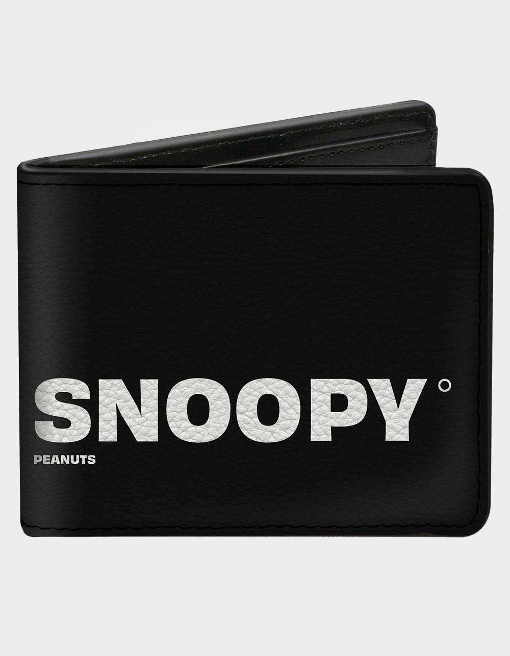 BUCKLE-DOWN x Peanuts Snoopy Care Symbols Bifold Wallet - BLACK