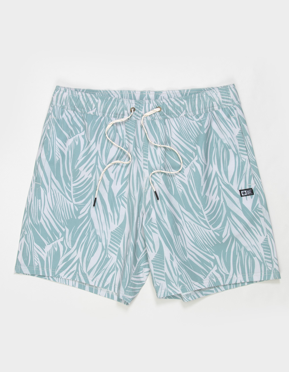 SALTY CREW Palm Print Mens Swim Trunks - SAGE