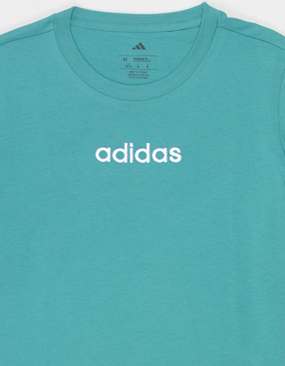 ADIDAS Embroidered Linear Girls Tee - SPRUCE