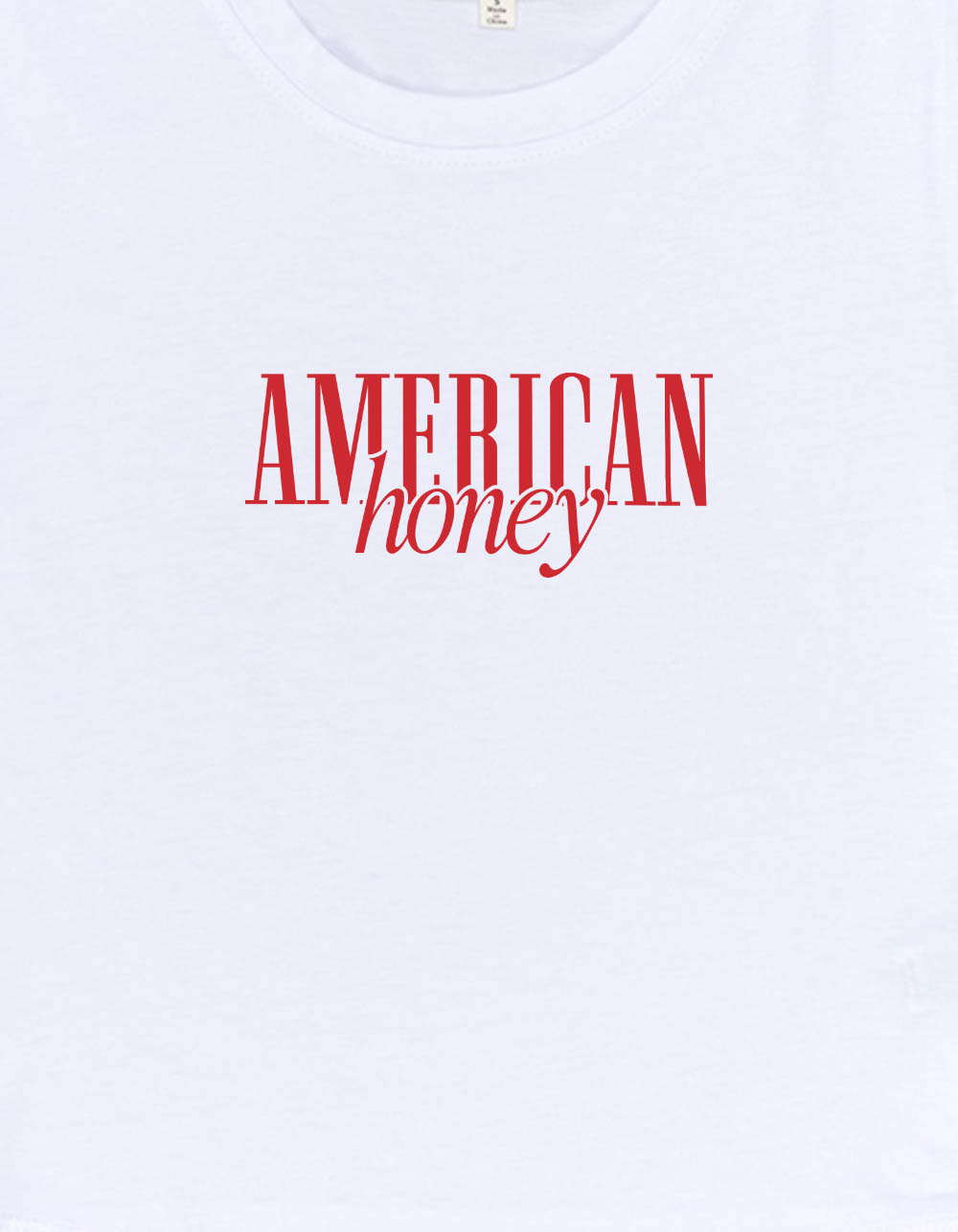 AMERICAN Honey Womens Baby Tee - WHITE