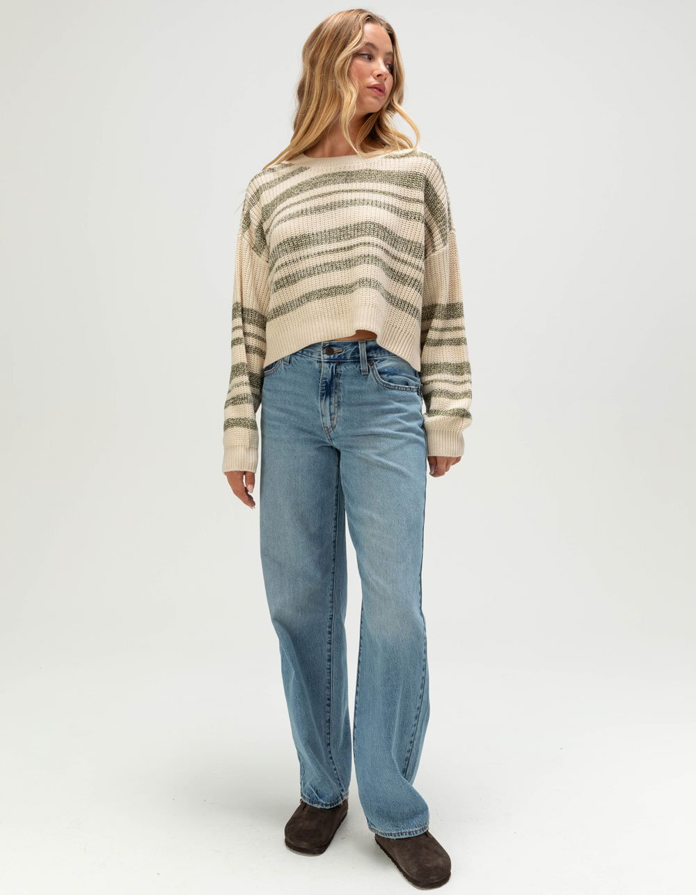 BILLABONG Hang Tight Womens Sweater - OLIVE COMBO
