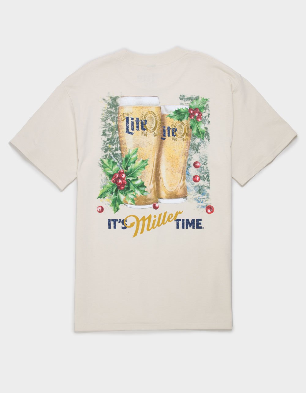 MILLER LITE Holiday Mens Tee - CREAM