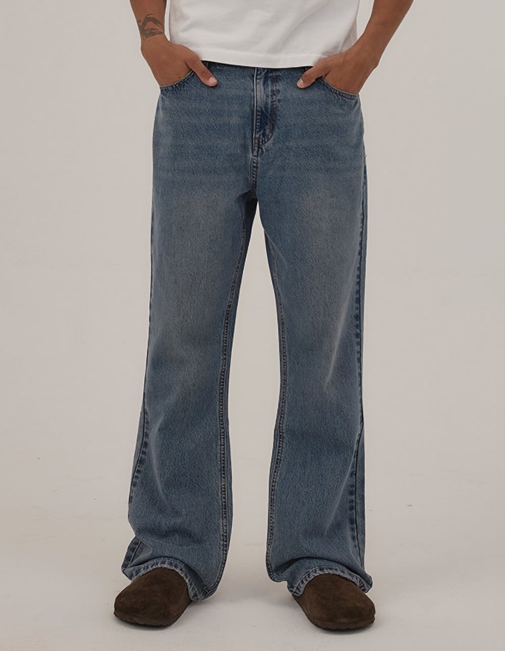 RSQ Mens Relaxed Bootcut Jeans - DIRTY DENIM