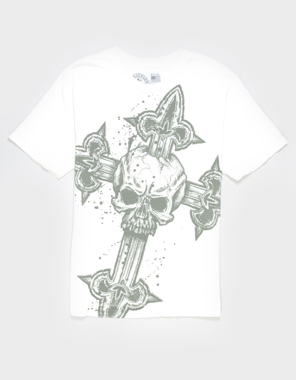 AFFLICTION Cross Mens Tee - OFF WHITE