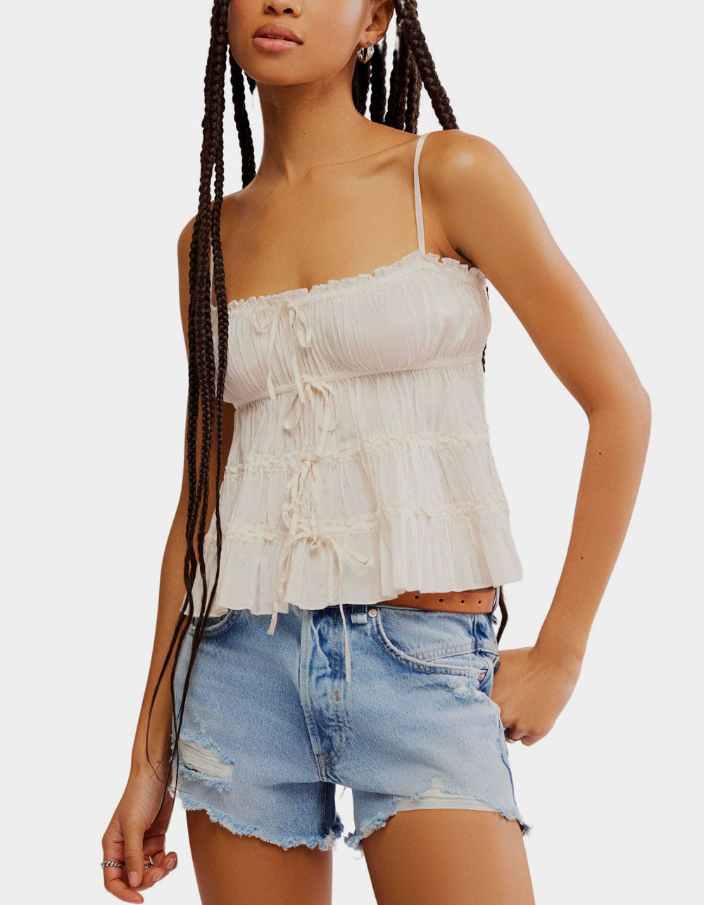 FREE PEOPLE FP One Matilda Womens Tie Tank Top - IVORY | Tillys