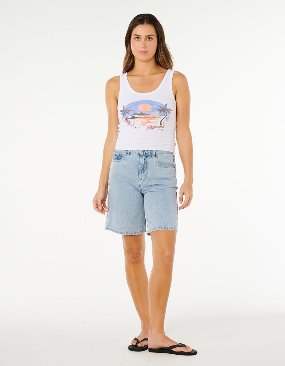 RIP CURL Hotel Malibu Womens Tank Top - WHITE