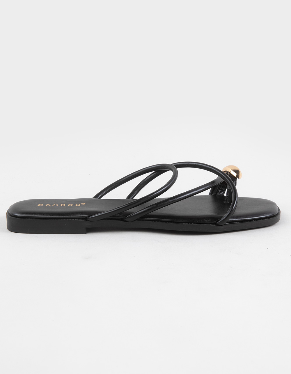 BAMBOO Hint Womens Toe Sandals - BLACK
