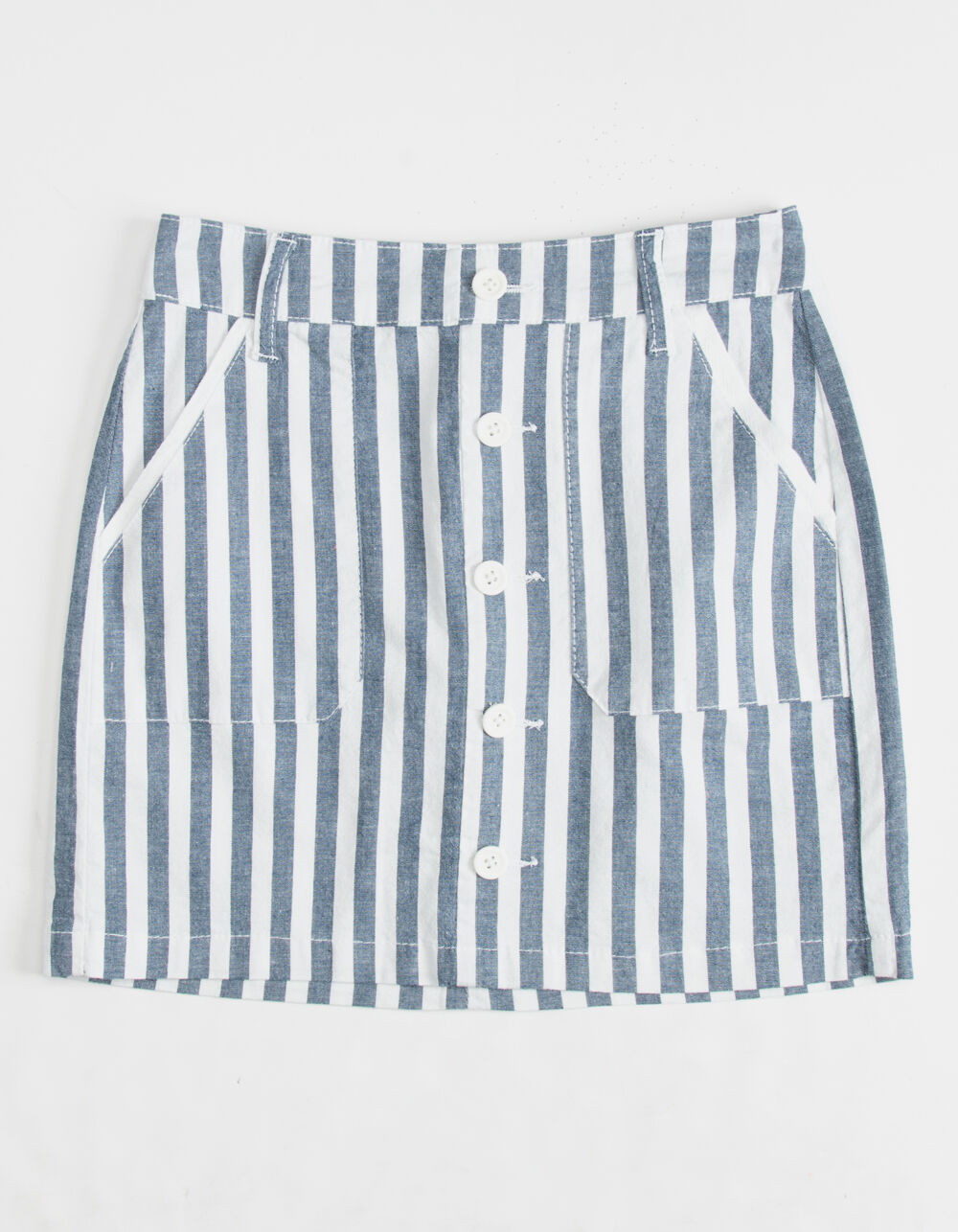 REWASH Beach Stripe Button Front Girls Skirt - BLUE/WHITE | Tillys