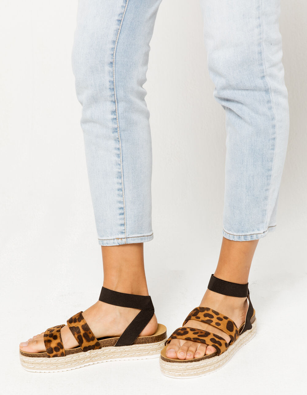 YOKI Chiara Leopard Womens Espadrille Flatform Sandals - LEOPARD | Tillys