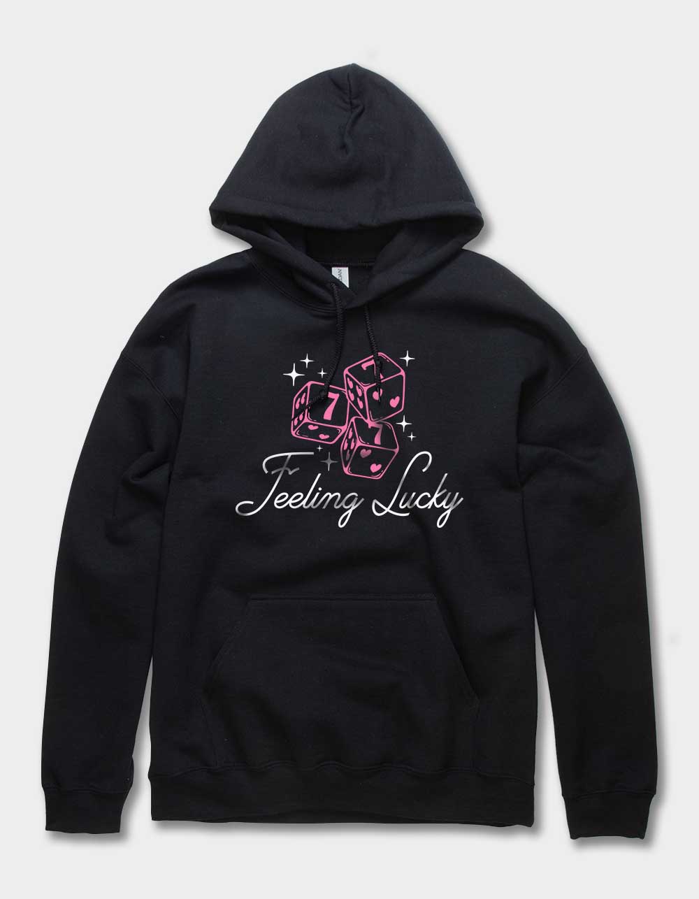 DICE 777 Feeling Lucky Unisex Hoodie - BLACK