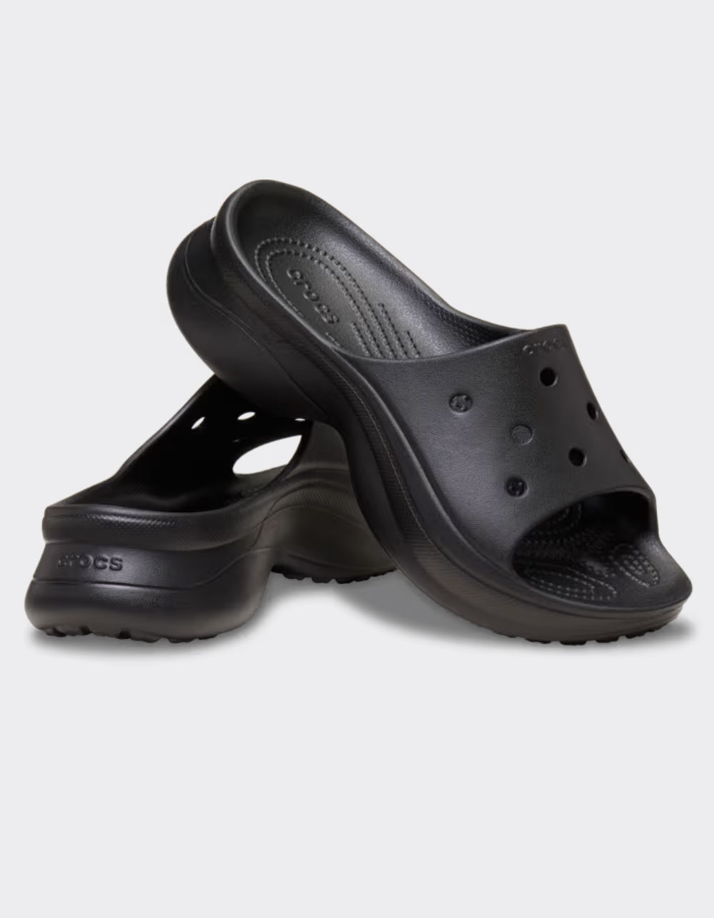 CROCS Bae Womens Slide Sandals - BLACK