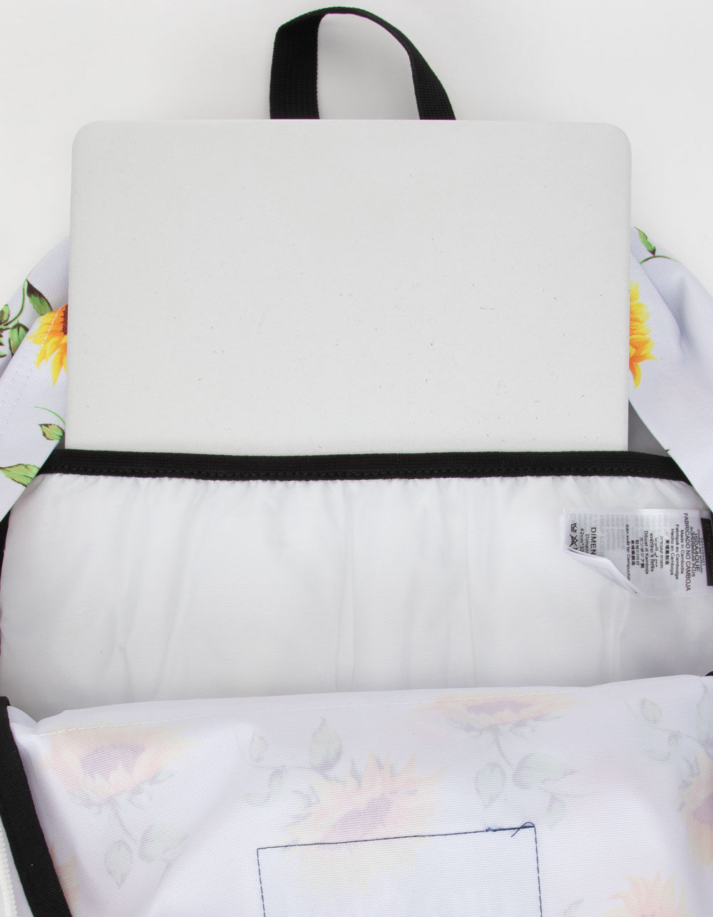 JANSPORT SuperBreak Plus Sunflower Backpack - WHITE COMBO