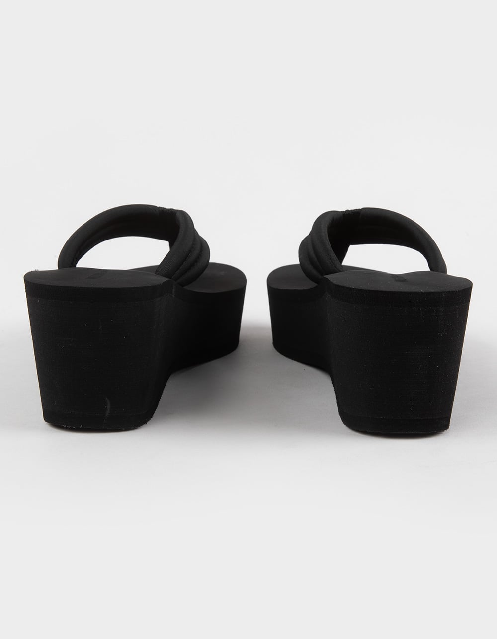 WILD DIVA Heat Womens Wedge Sandals - BLACK