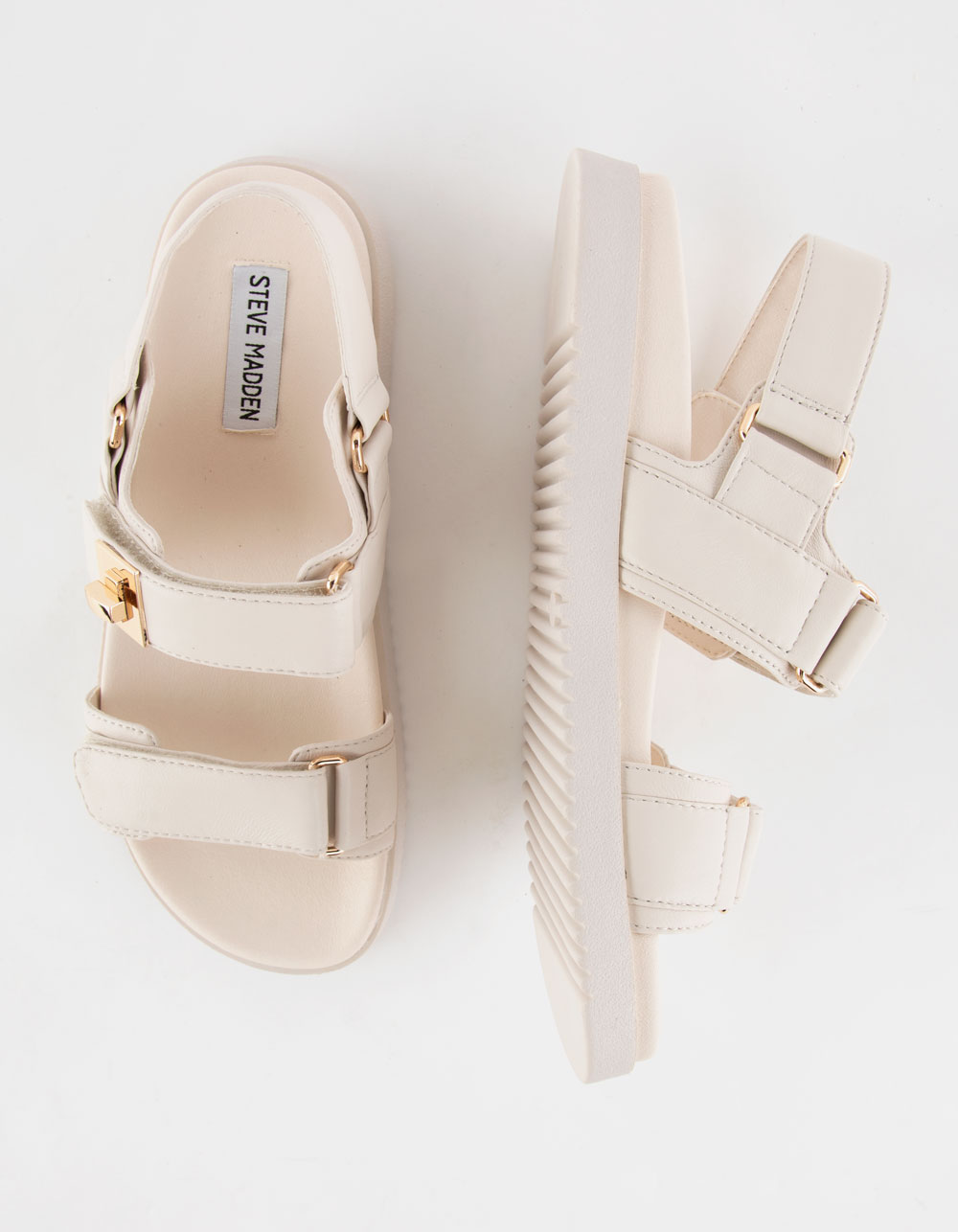 STEVE MADDEN Mona Multi Strap Womens Sandals - BONE