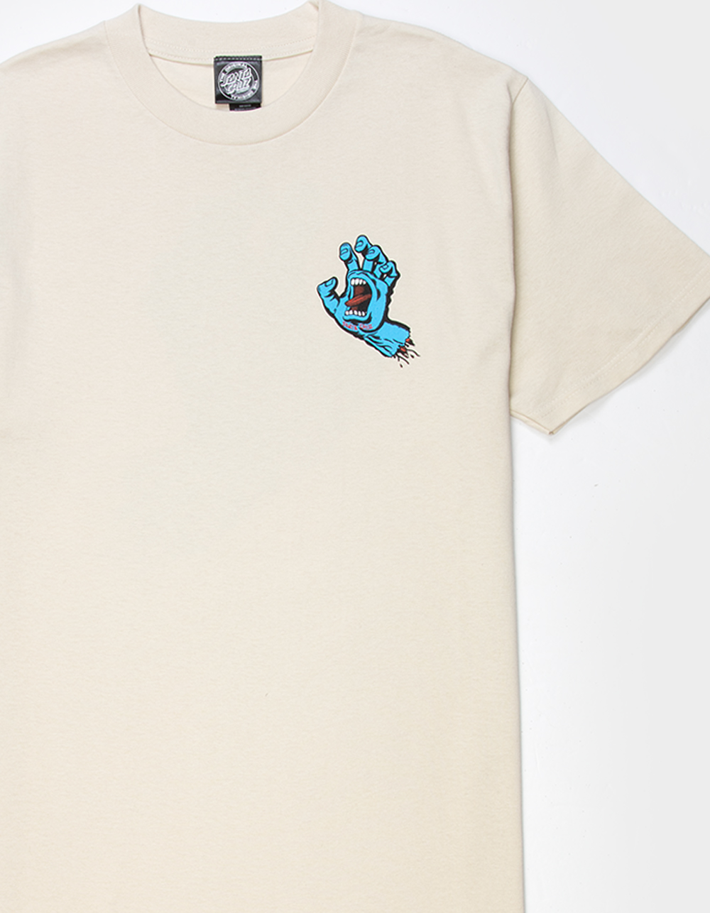 SANTA CRUZ Screaming Hand Mens Tee - CREAM