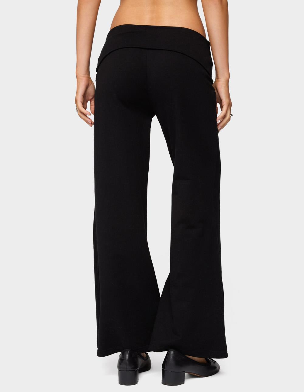 EDIKTED Petite Wide Leg Fold Over Pants