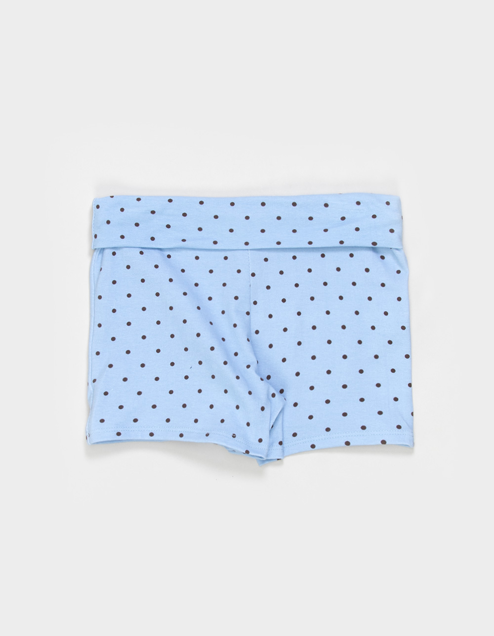FULL TILT Dot Girls Fold Over Micro Shorts - BLUE COMBO