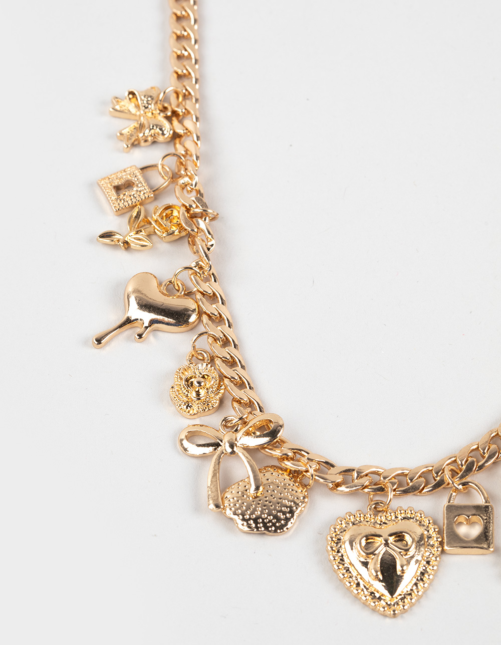 FULL TILT Locket/Heart Charm Necklace - GOLD