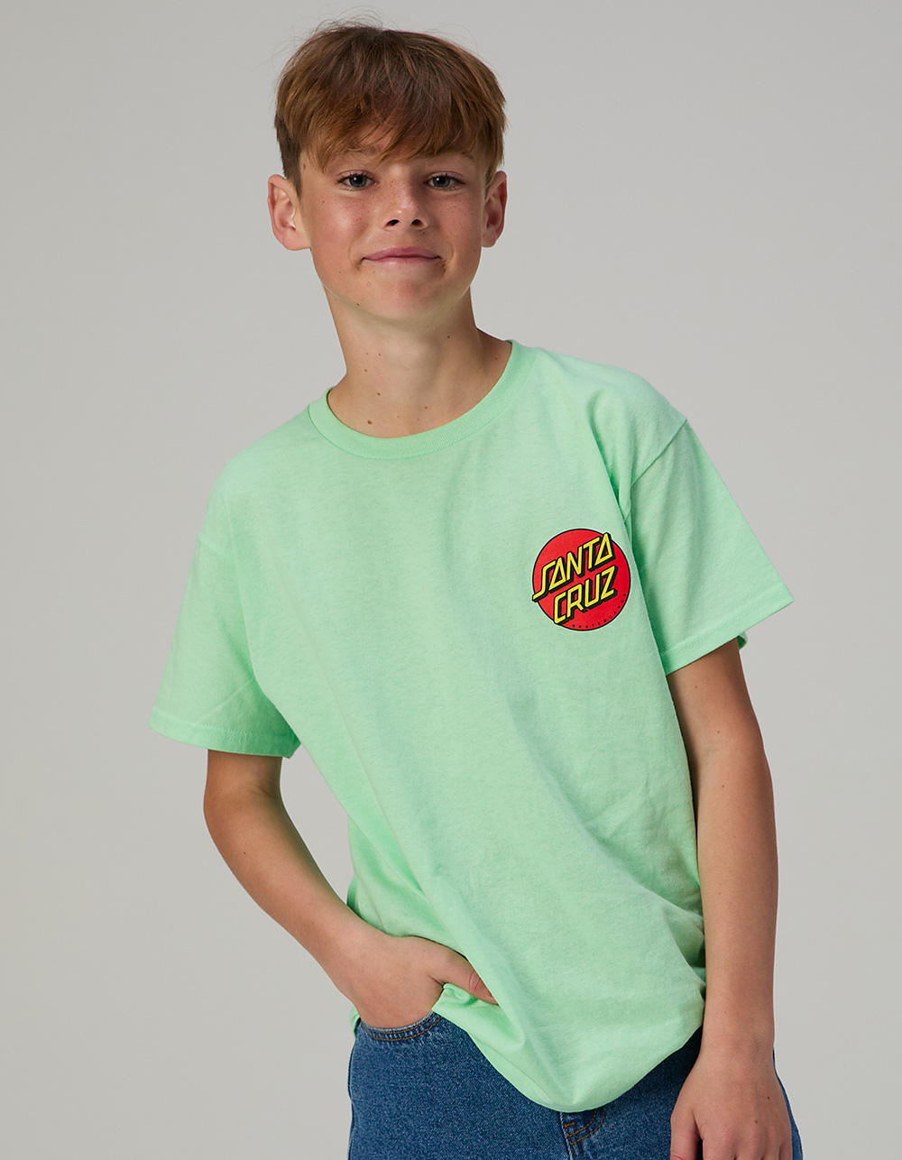 SANTA CRUZ Beware Dot Boys Tee - MINT