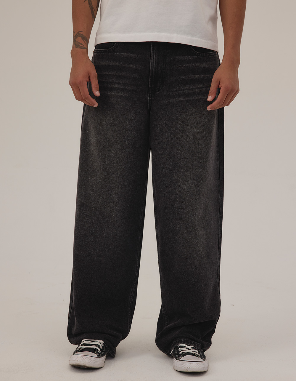 RSQ Mens Extra Baggy Jeans - WASHED BLACK