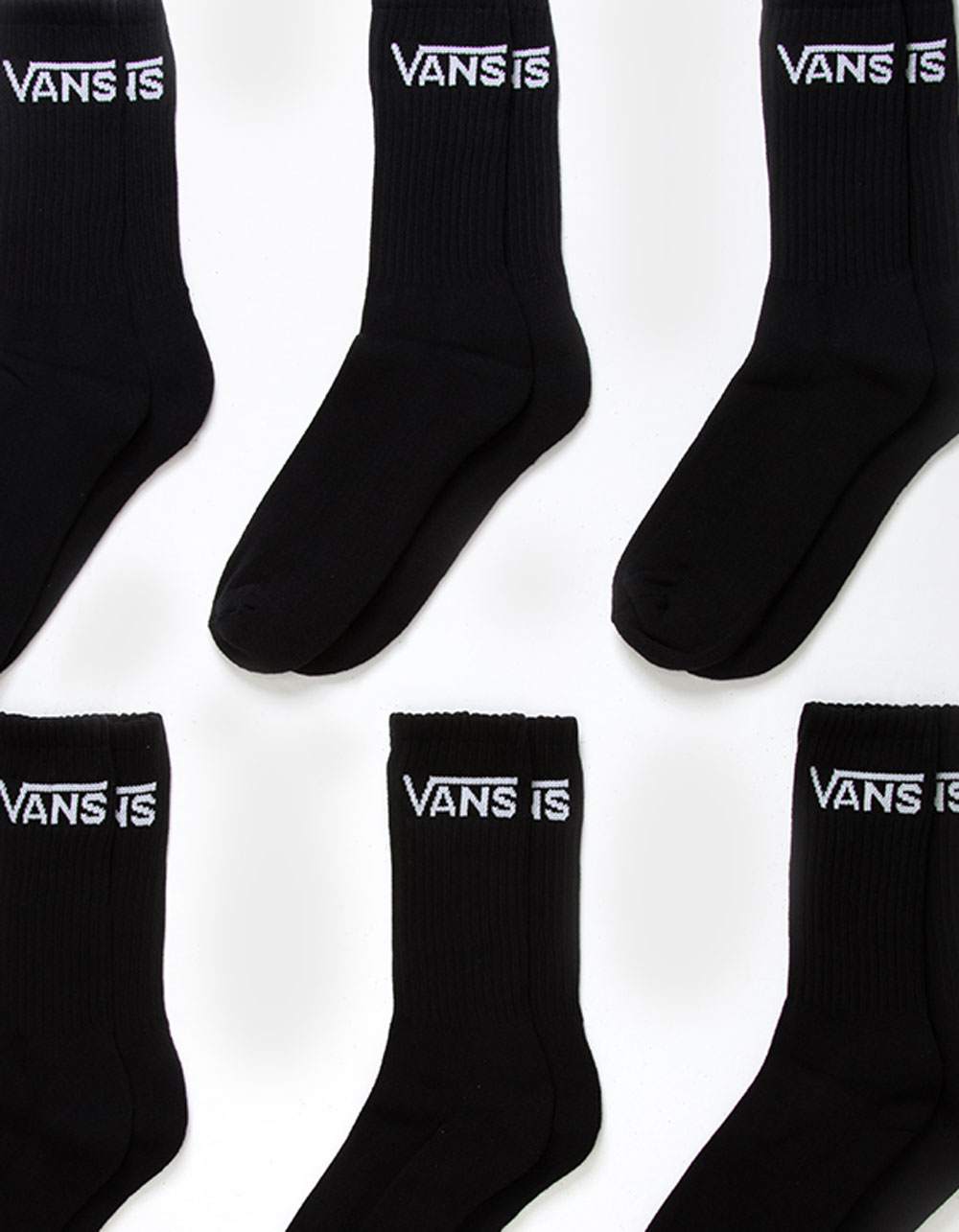 VANS 6 Pack Mens Classic Crew Socks