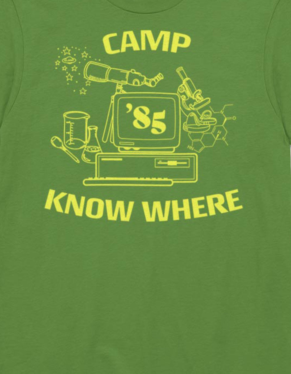 STRANGER THINGS Camp Know Where Unisex Tee - KELLY