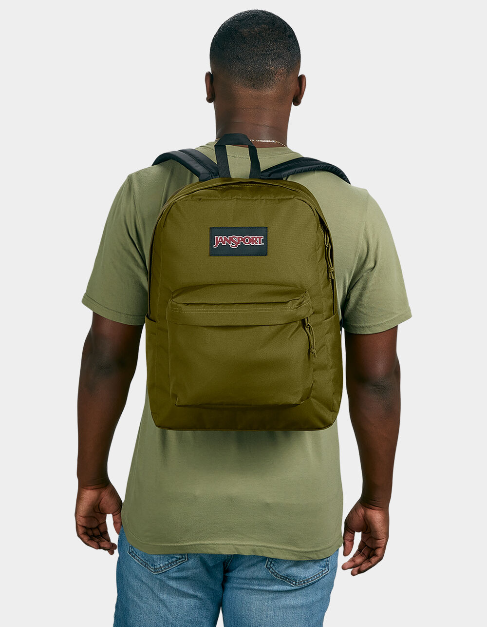 JANSPORT SuperBreak Plus Army Green Backpack GREEN Tillys