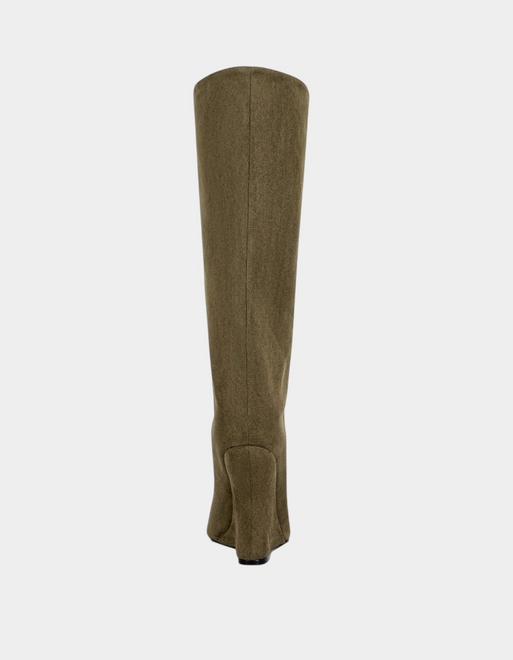 AZALEA WANG Vincent Peep Toe Wedge Womens Boots - OLIVE