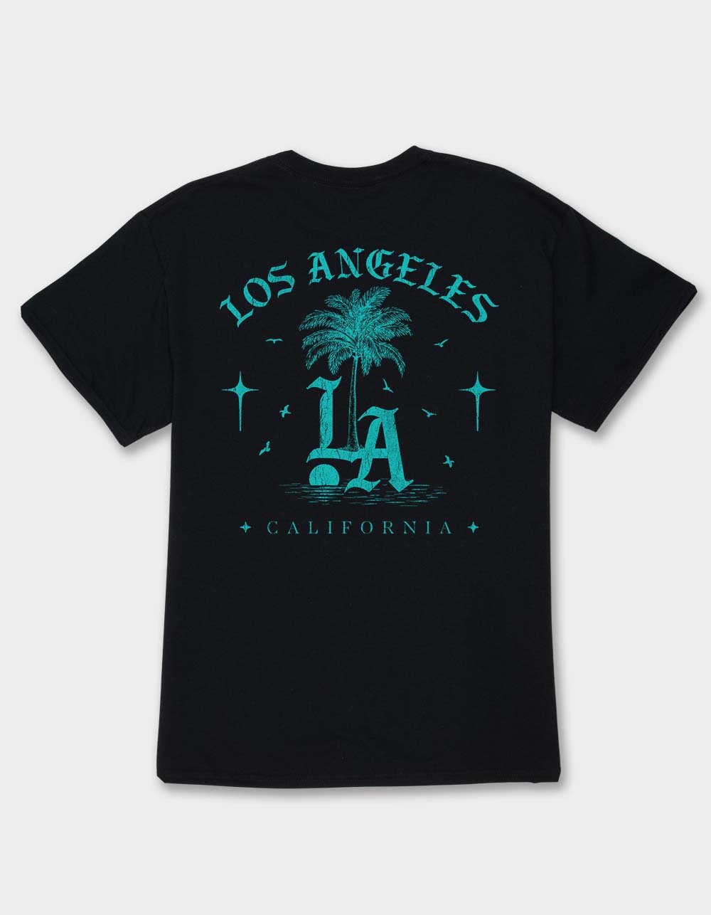 LOS ANGELES Sunset Palms Unisex Tee - BLACK