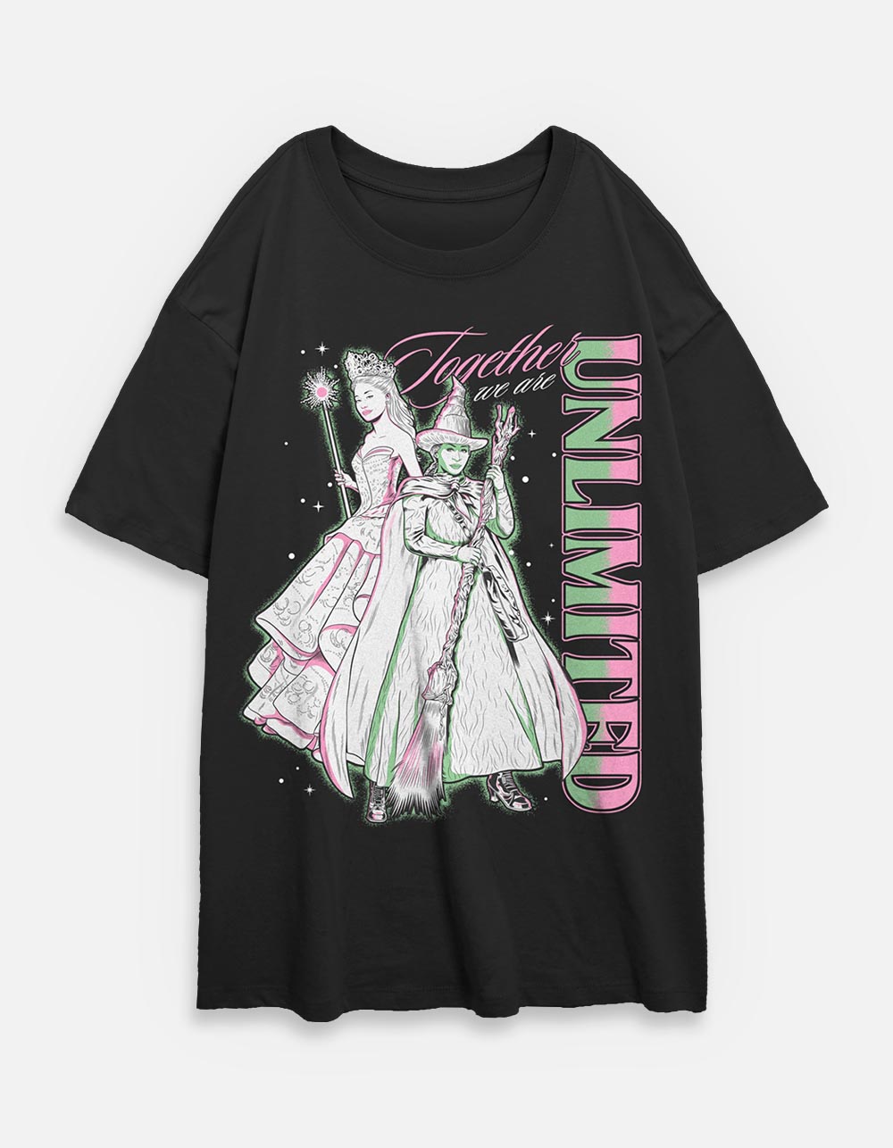 WICKED Unlimited Duo Unisex Oversized Tee - BLACK