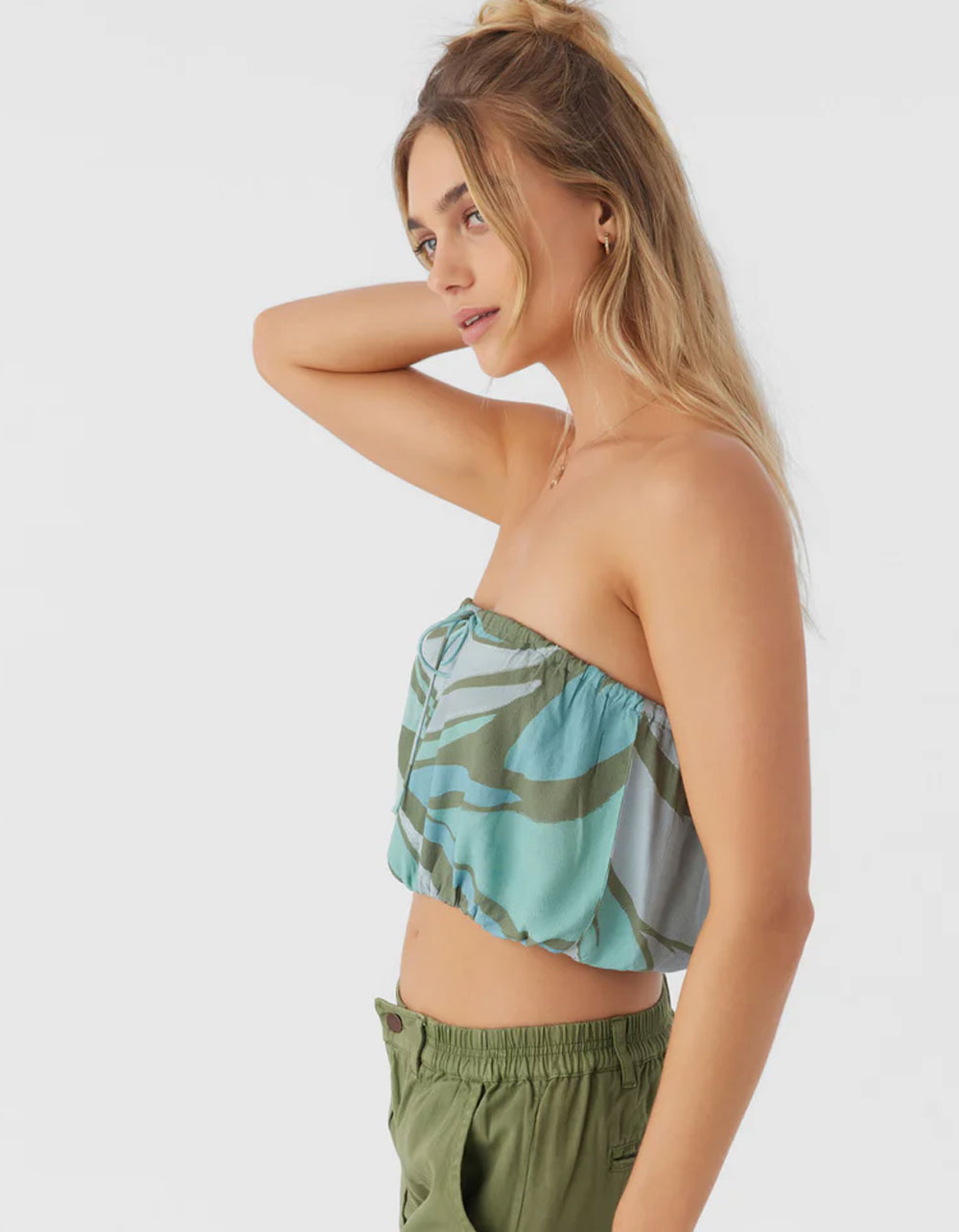 O'NEILL Danny Loreta Womens Tube Top - GREEN COMBO