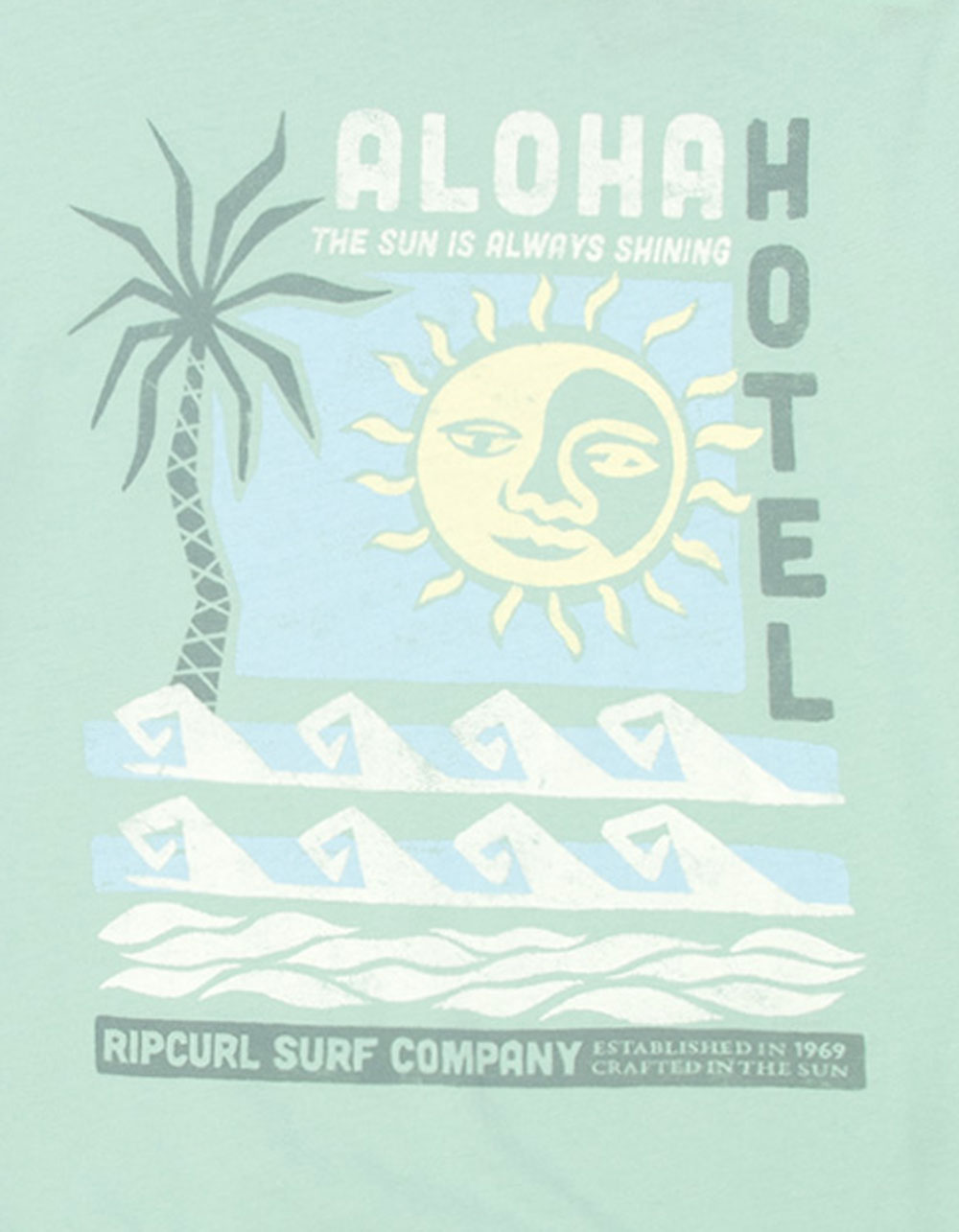 RIP CURL Aloha Hotel Girls Tee - MINT