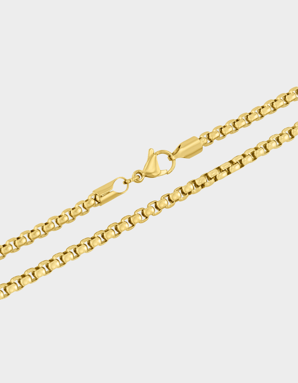 STEEL NATION Stainless Steel With Yellow IP Chain Set - GOLD