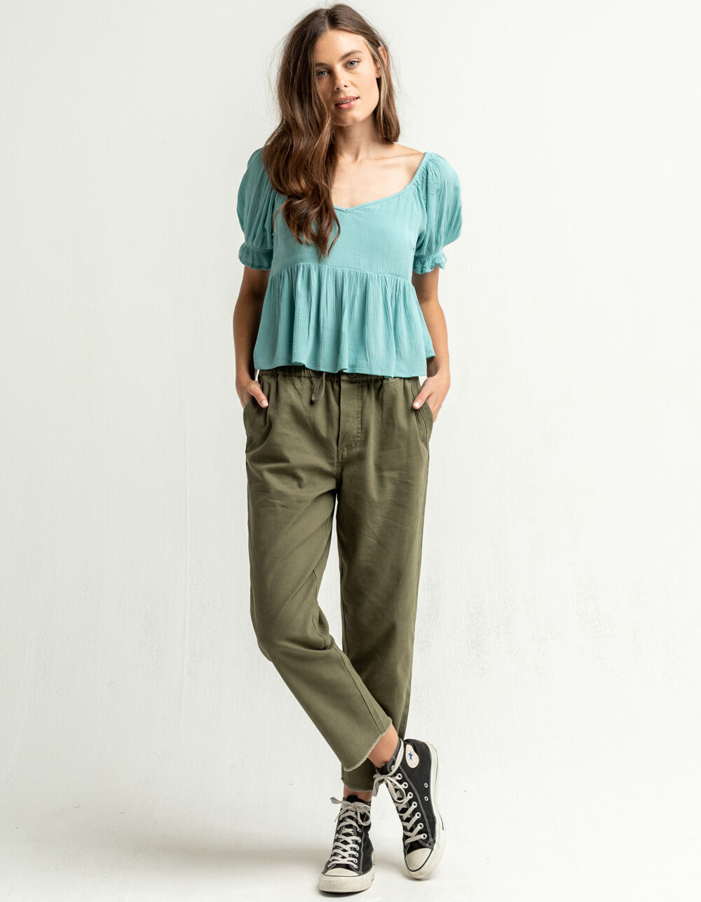 O'NEILL Isabel Solid Womens Top - BLUE | Tillys