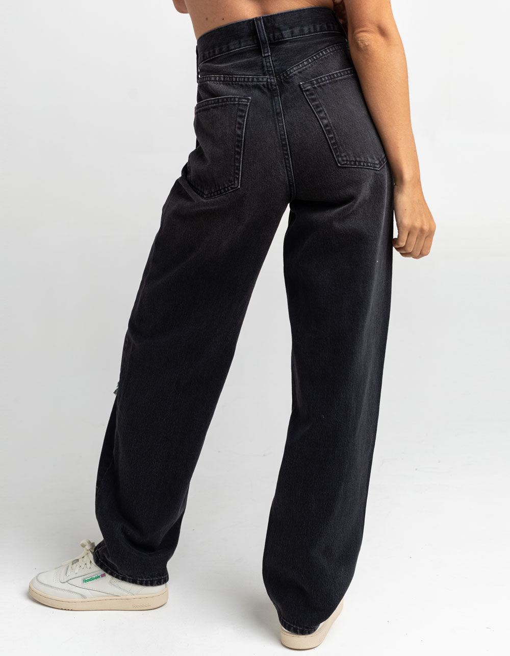 BDG Urban Outfitters Washed womens Black Destroy Modern Boyfriend Jeans ...