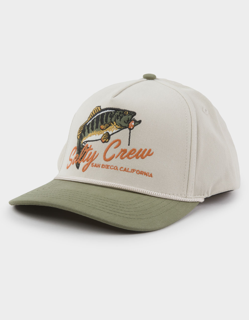 SALTY CREW Bareback 5 Panel Snapback Hat - Cream Combo