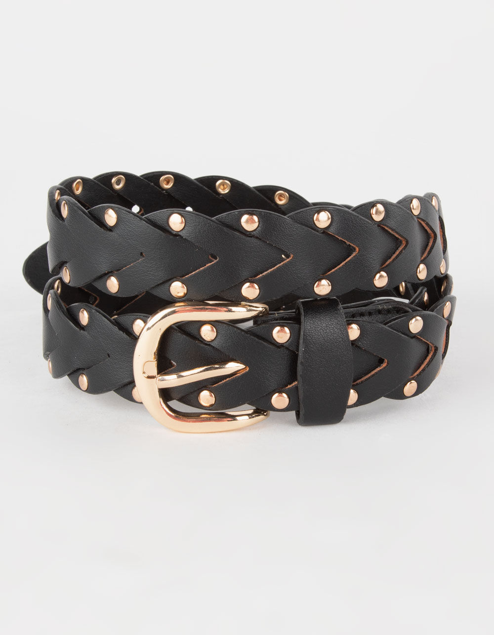 Studded Braid Womens Belt - BLACK GOLD | Tillys
