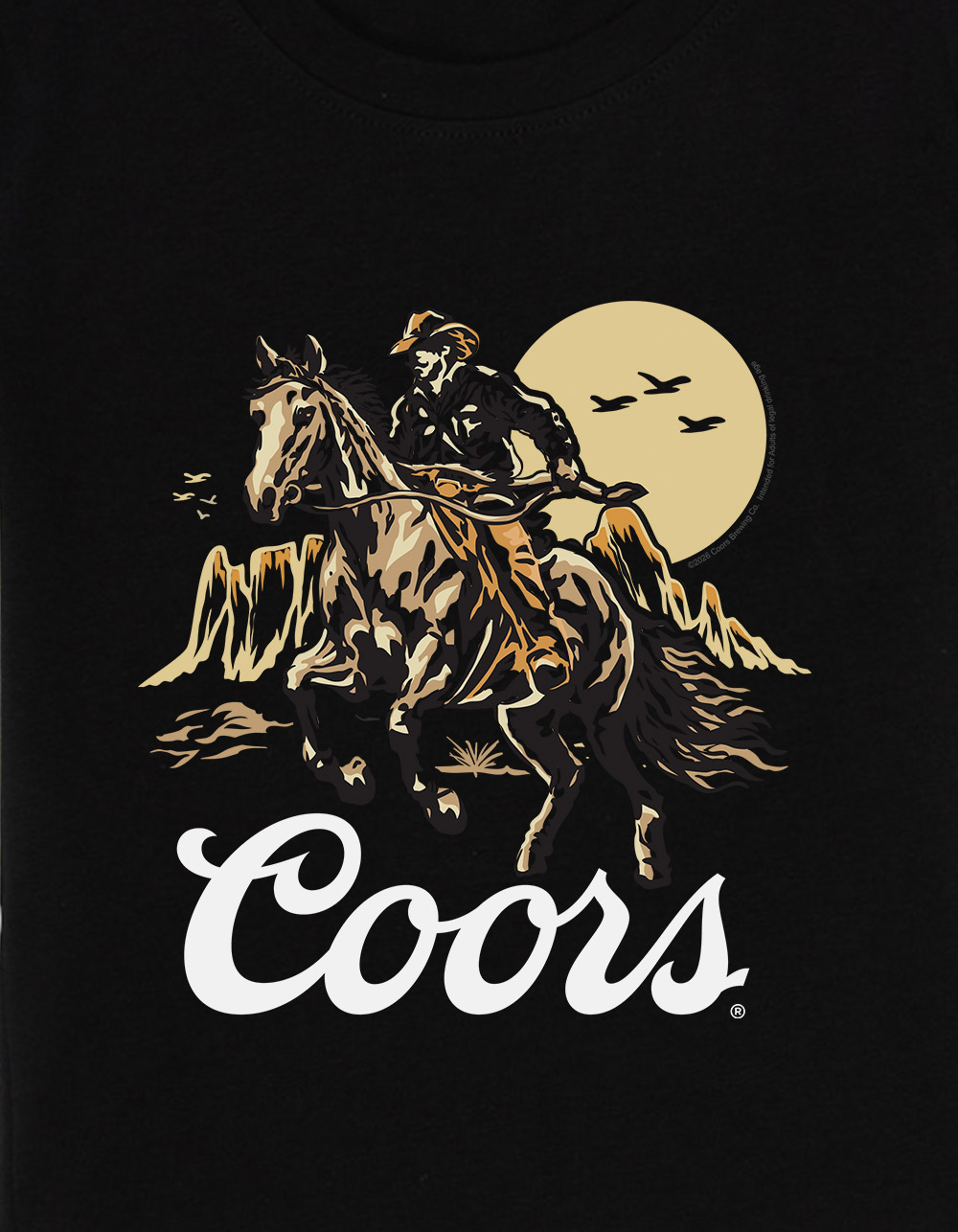 COORS Canyon Run Womens Baby Tee - BLACK