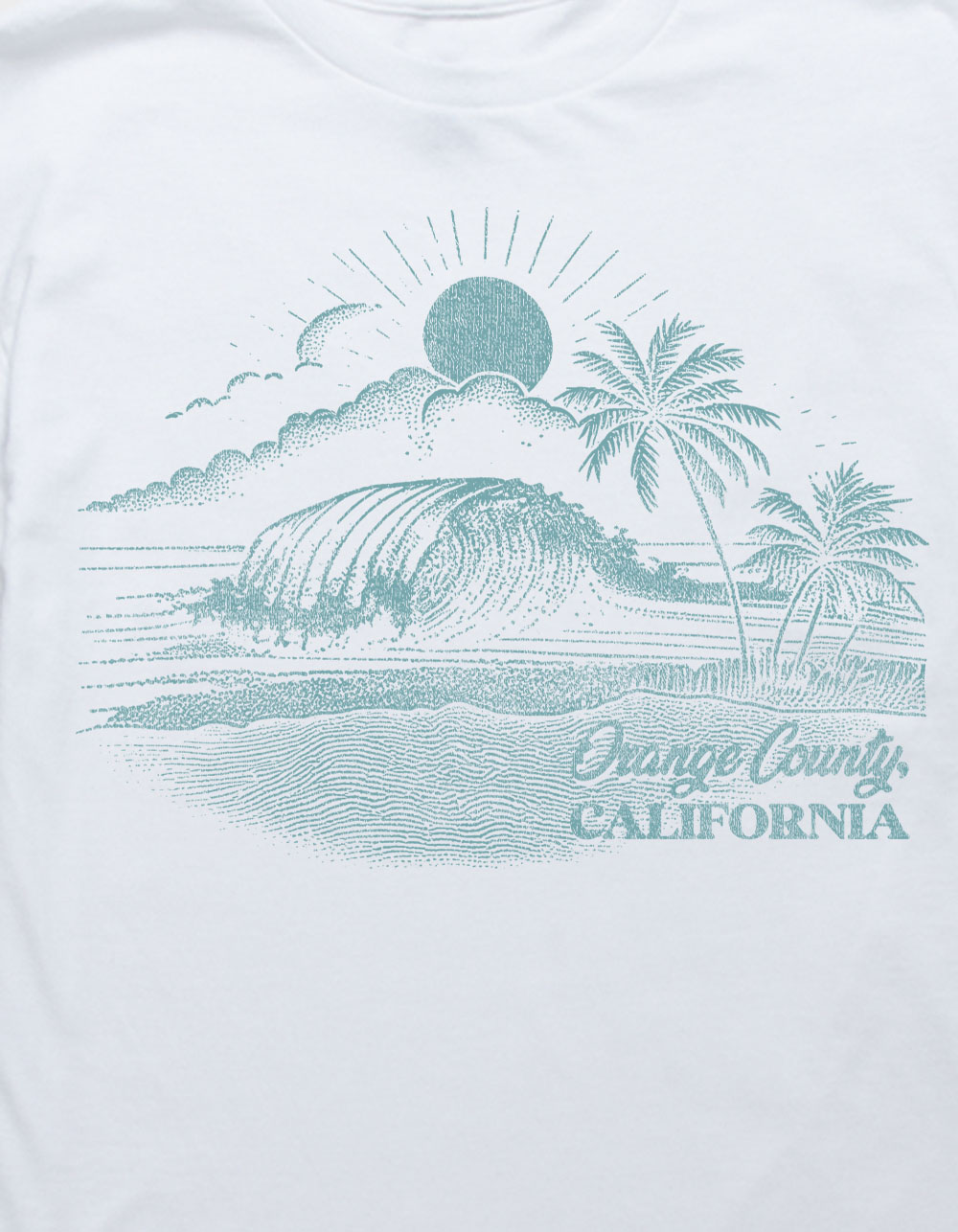 CALIFORNIA Orange County Waves Unisex Kids Tee - WHITE